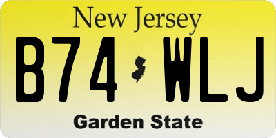 NJ license plate B74WLJ