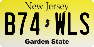 NJ license plate B74WLS