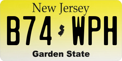 NJ license plate B74WPH