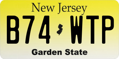NJ license plate B74WTP