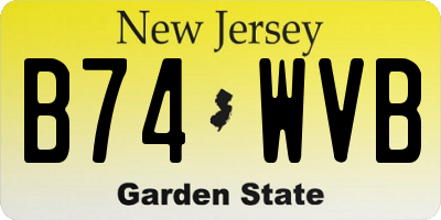 NJ license plate B74WVB
