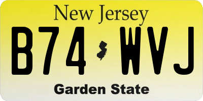NJ license plate B74WVJ
