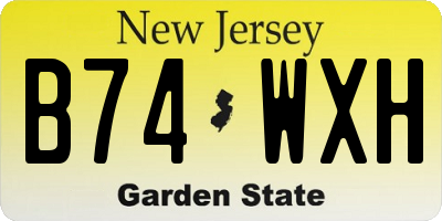 NJ license plate B74WXH