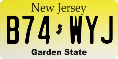 NJ license plate B74WYJ