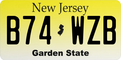 NJ license plate B74WZB