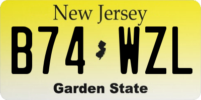 NJ license plate B74WZL
