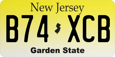 NJ license plate B74XCB