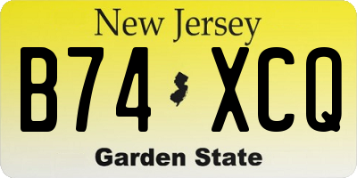 NJ license plate B74XCQ