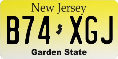 NJ license plate B74XGJ