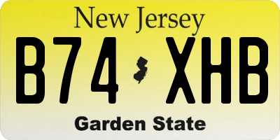 NJ license plate B74XHB