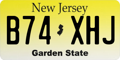 NJ license plate B74XHJ