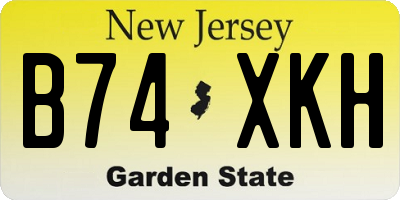 NJ license plate B74XKH