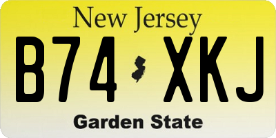 NJ license plate B74XKJ