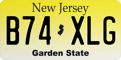NJ license plate B74XLG