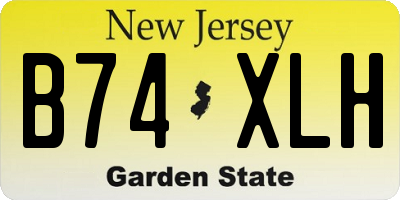 NJ license plate B74XLH