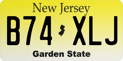 NJ license plate B74XLJ