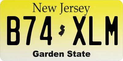 NJ license plate B74XLM