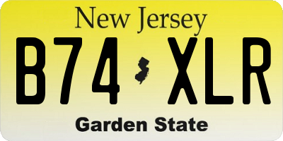 NJ license plate B74XLR