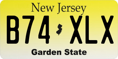 NJ license plate B74XLX