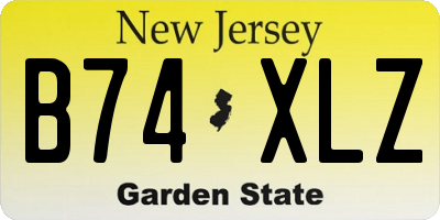 NJ license plate B74XLZ