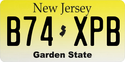 NJ license plate B74XPB