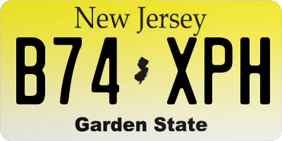 NJ license plate B74XPH