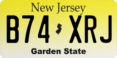 NJ license plate B74XRJ