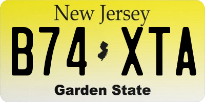NJ license plate B74XTA
