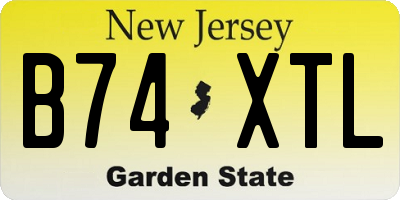 NJ license plate B74XTL