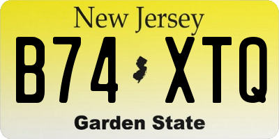 NJ license plate B74XTQ