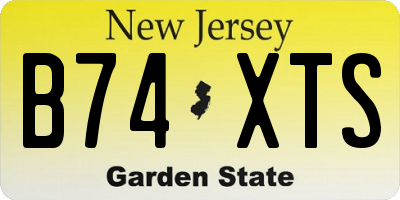 NJ license plate B74XTS