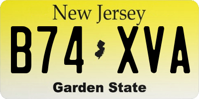 NJ license plate B74XVA