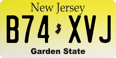NJ license plate B74XVJ