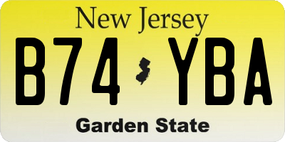 NJ license plate B74YBA