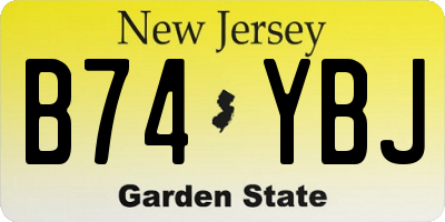 NJ license plate B74YBJ