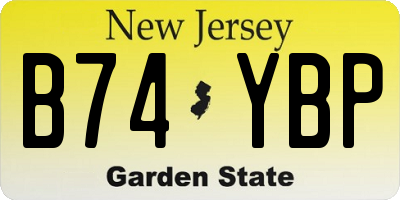 NJ license plate B74YBP