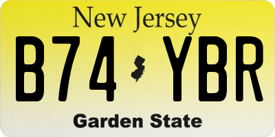 NJ license plate B74YBR