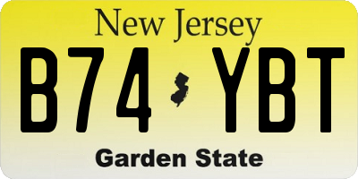 NJ license plate B74YBT