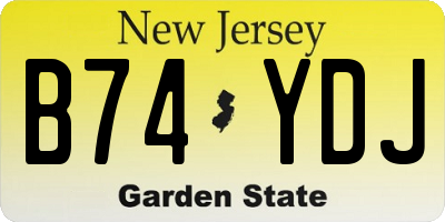 NJ license plate B74YDJ