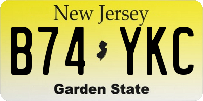 NJ license plate B74YKC