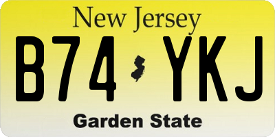 NJ license plate B74YKJ