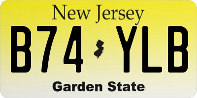 NJ license plate B74YLB