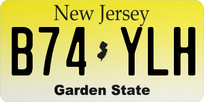 NJ license plate B74YLH