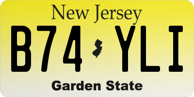 NJ license plate B74YLI