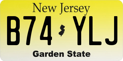 NJ license plate B74YLJ