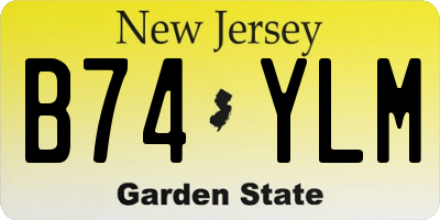 NJ license plate B74YLM
