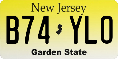 NJ license plate B74YLO