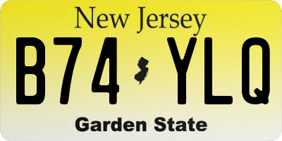 NJ license plate B74YLQ