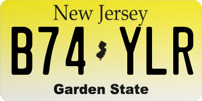 NJ license plate B74YLR