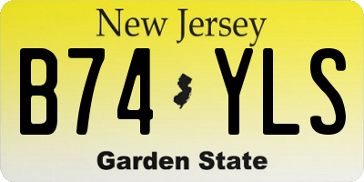 NJ license plate B74YLS